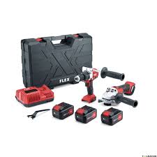 FLEX 531023 Comboset-PD 2G 18.0-EC FS55 Impact drill + L 125 18.0-EC Angle grinder 18V 3 x 5.0Ah Li-Ion