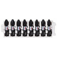 Bosch Impact Control PZ2 Screwdriver Bits Set (8 pc). Durable Power Tool Accessories for Impact Drivers. High-Performance, Long-Lasting.