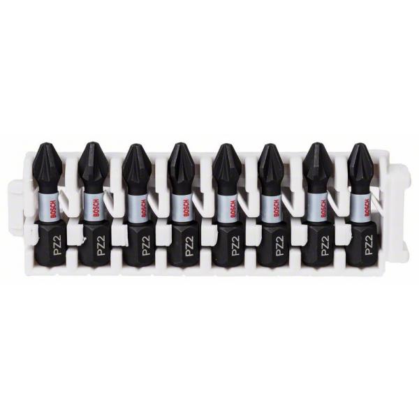 Bosch Impact Control PZ2 Screwdriver Bits Set (8 pc). Durable Power Tool Accessories for Impact Drivers. High-Performance, Long-Lasting.