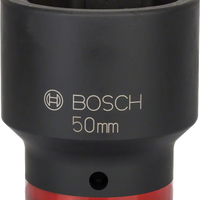 Bosch 50mm Impact Socket - Heavy Duty Metric Socket for Power Tools, Automotive Use