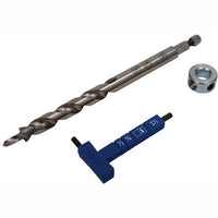 Kreg Pocket-Hole Drill Bit Set: Easy-Set, Stop Collar, Wrench - Woodworking Tool for DIY Projects