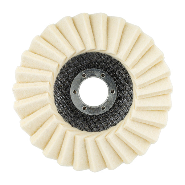 FELT DISC WOOL SMOOTH 115MM X 22.23MM TCFD POLISHING - TCWF115-1