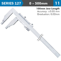 Accud Vernier Caliper 500 Mm 0.05 Mm Acc. 100 Mm 0.02 Mm Grad S/Steel Ac127 020 11