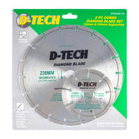 D Tech Diamond Blade 230 Mmx22.22 Mm+115 Mmx22.2 Mm Segemented Dt20230 115