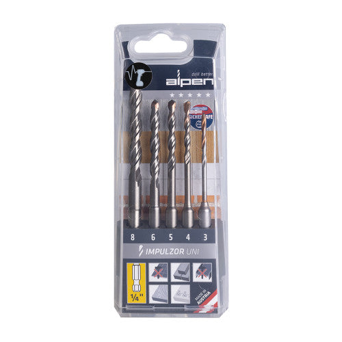 Alpen Set Impulzor Impact Univ Hex Atm5 5 Tlg 3.0 4.0 5.0 6.0 8.0 Mm Alp581000051