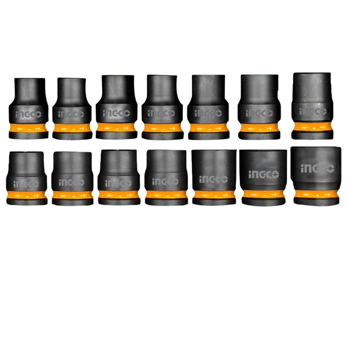 Ingco | 1/2 DR. Impact Socket Set 14Piece - HKISSD12141