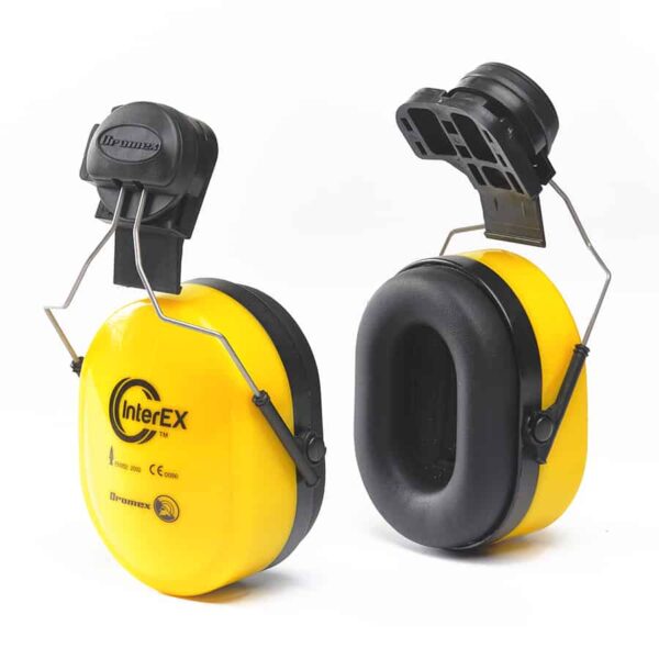 DROMEX EARMUFF HARD HAT MOUNTABLE YEL  INTEREX