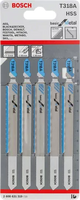 Bosch T318A HSS Jigsaw Blades for Metal Cutting - 5-Piece Set - Metal Jigsaw Blades