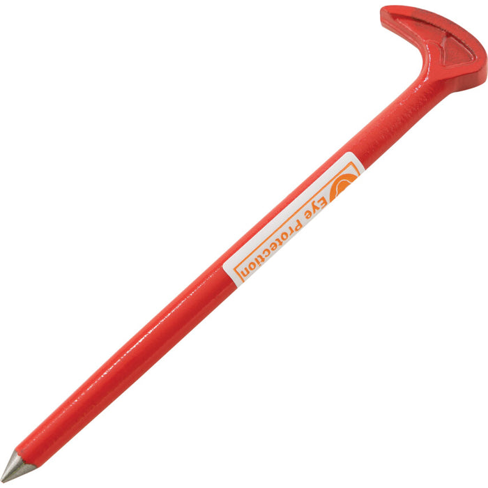 Kennedy 150mm Rolling Head Pry Bar - Red Steel Tool for Prying, Lifting, and Positioning. Professional Grade.