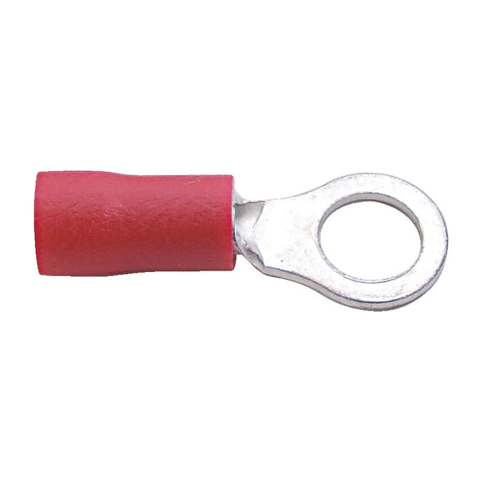 Red Insulated Ring Terminal Connector - Electrical Wire Terminal for Secure Connections