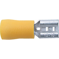 Kennedy 4.00mm Female Socket Connector (PK-100) - chavda.com. Yellow insulated electrical connector, 12-10 wire gauge.