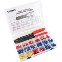Kennedy 5-Way Stripping & Crimping Tool Kit - Wire Stripper & Electrical Terminals Assortment