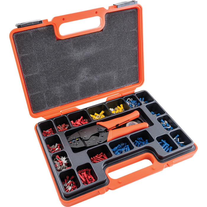 Kennedy Heavy Duty Ratchet Crimping Tool Kit 552-Piece with Terminals - Professional Electrical Tool Set
