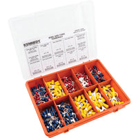 Kennedy Electrical Terminal Ring & Fork Connector Kit - Assorted Sizes & Colors - 240 Pieces