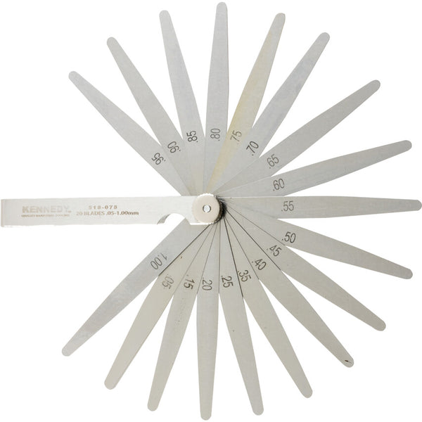 Kennedy 4" 20 BLADE METRIC FEELER GAUGE