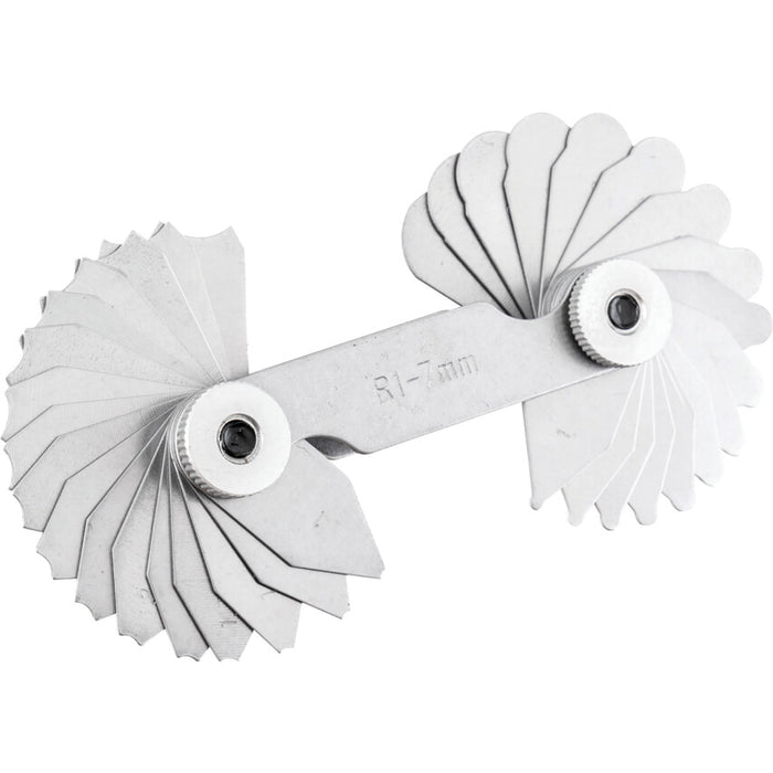 KENNEDY Radius Gauge - 34 Blade 1.0-7.0mm - Precision Measurement Tool