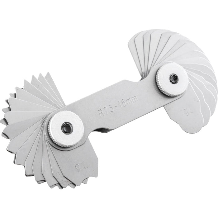 KENNEDY Radius Gauge 7.5-15mm - 32 Blade Precision Measuring Tool