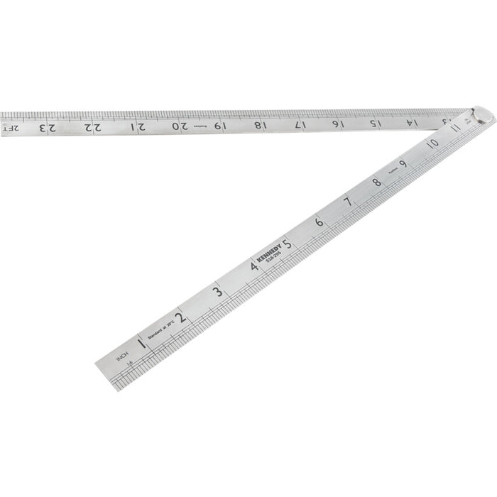 Kennedy 600mm Folding Steel Ruler: Durable & Precise Measuring Tool for Professionals & DIY Enthusiasts