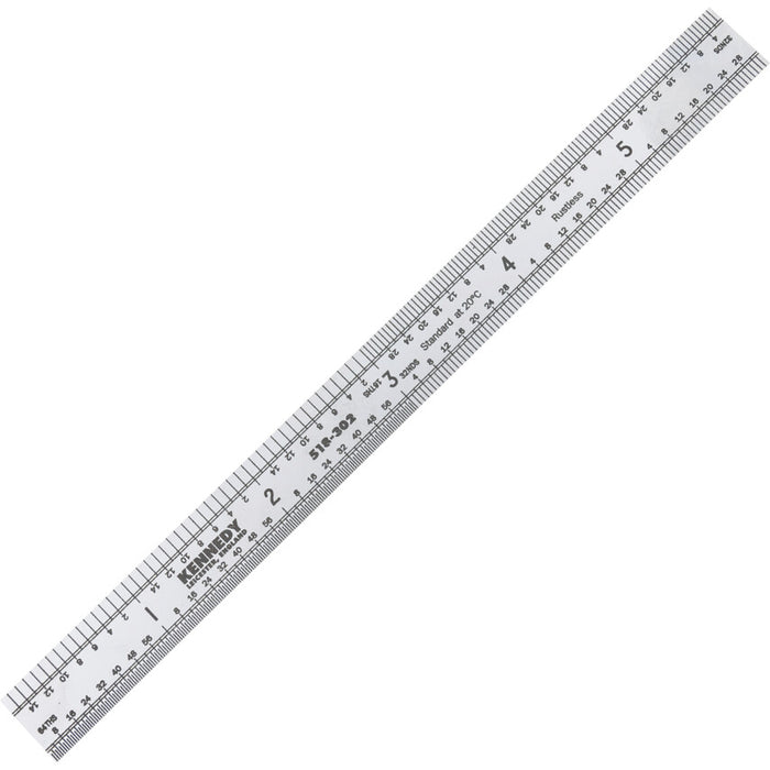 Kennedy Ruler, 6 Inch/150mm, Stainless Steel, Metric/Imperial Scale, Flexible Rule for Precision Measuring