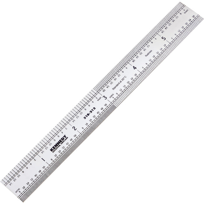 Kennedy Steel Ruler: Stainless Steel, 6 inch/150mm Precision Measuring Tool - Ideal for Engineering & DIY