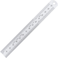 Kennedy 150mm Metal Ruler - Rustless Stainless Steel Measurement Tool - Precision Engineering, Drafting, Round End