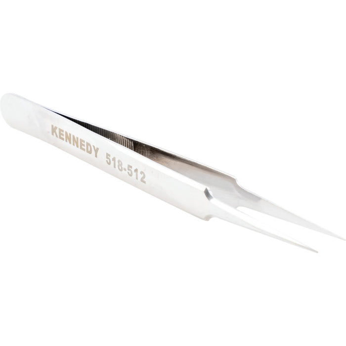 Kennedy 115mm Needle Nose Precision Tweezers - Precision Tool, Stainless Steel, Fine Point Tweezers