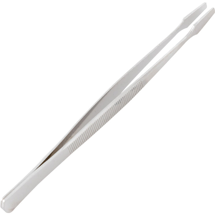 Kennedy 120mm Flat Blade Precision Tweezers - Stainless Steel Tool for Fine Work