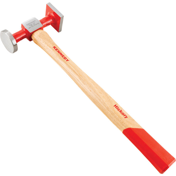 Kennedy Shrinking Hammer, 37mm Milled Face, 40mm Flat Face, Hickory Handle. Metalworking Tool