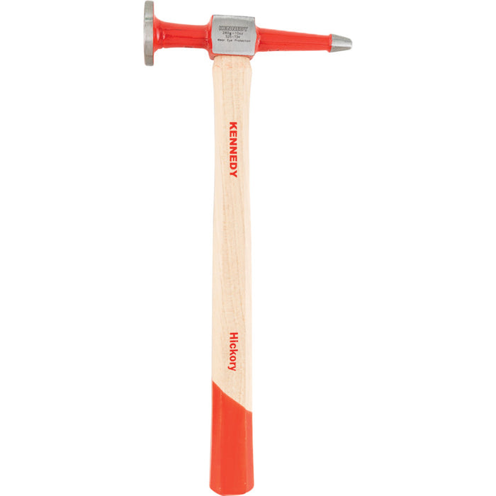 Kennedy Round Pein Finishing Pick Hammer - 40mm Hickory Handle - Metalworking, Automotive, and Shaping Tool