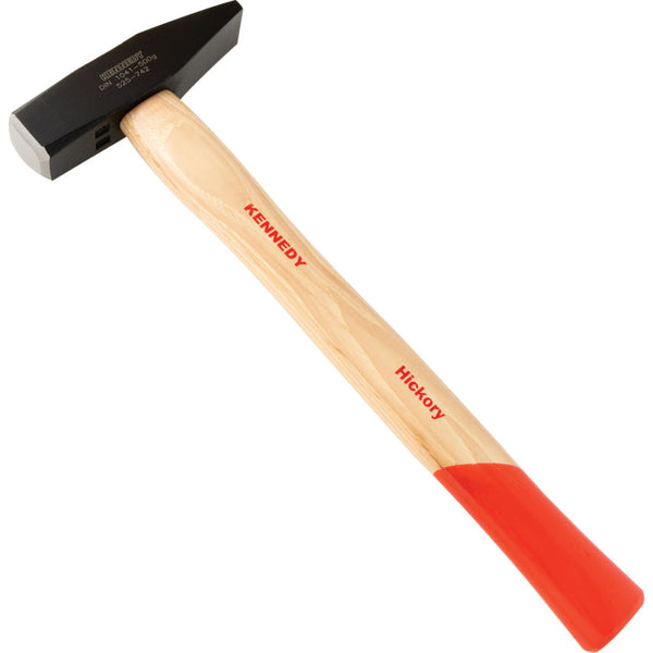 Kennedy 2KG Machinist Hammer, Hickory Handle - DIN 1041 Standard - Precision Hammer for Metalworking & Construction