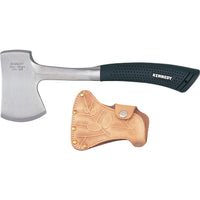 Kennedy 20oz Steel Camping Axe with Rubber Grip & Leather Sheath | Chavda.com