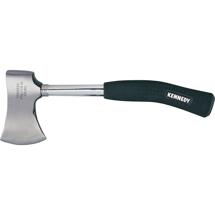 KENNEDY 16oz Chopping Axe - Steel Tube Handle with Rubber Grip. Heavy Duty Axe.