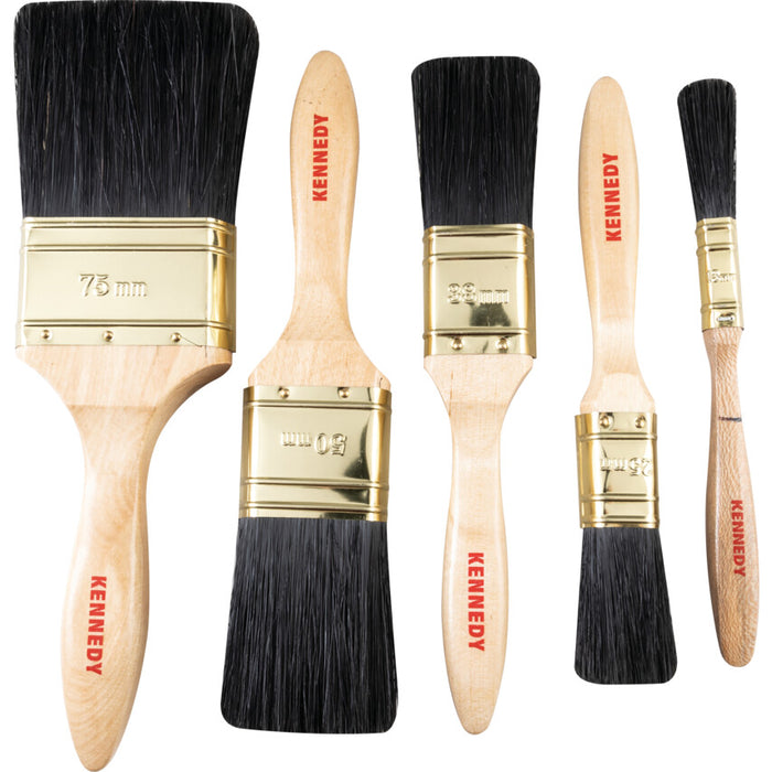 Kennedy Professional Paint Brush Set - 5 Piece Set for Painting, Trimming, and Touch-Ups
