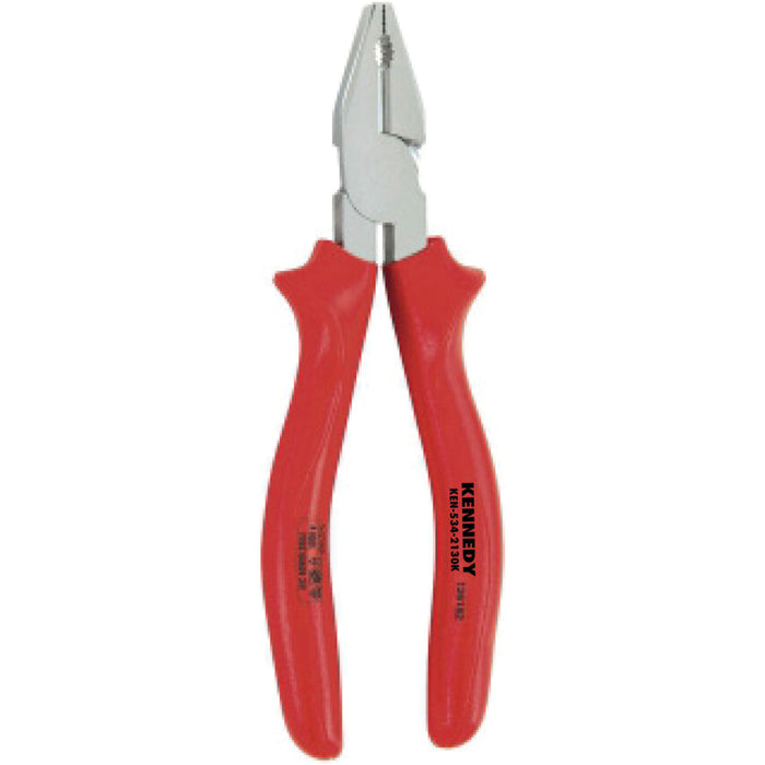 Kennedy Combination Pliers: 205mm Red Insulated Comfort Grip Pliers | Ideal for Electrical & General Use
