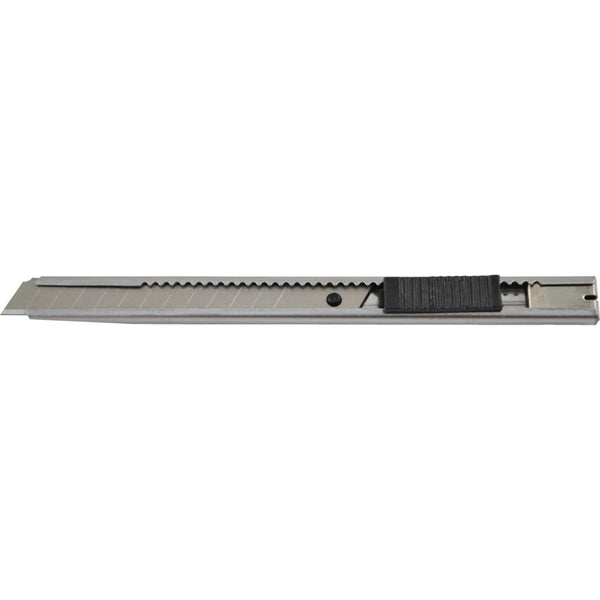 KENNEDY Ultra Slim Utility Knife - 13-Segment Snap-Off Blade, Silver Metal. Precision Cutting Tool