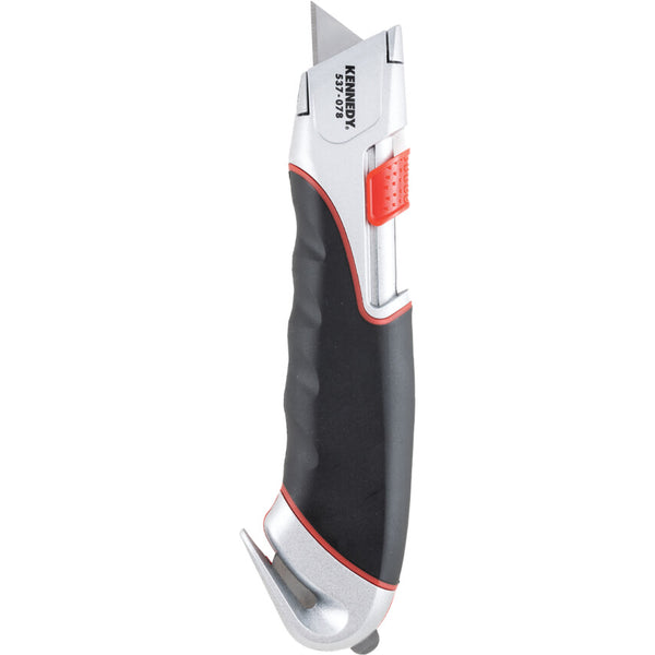 Kennedy AUTO RETRACTABLE SAFETY KNIFE C/WSTRAP/TAPE CUTTER