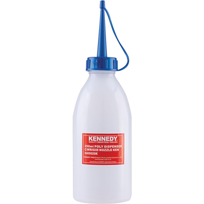 Kennedy 250ml POLY DISPENSER C/WRIGID NOZZLE