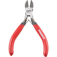 KENNEDY 110mm Micronippers - Diagonal Wire Cutters, Red Handle - Flush Cutters for Electronics & Jewelry Making
