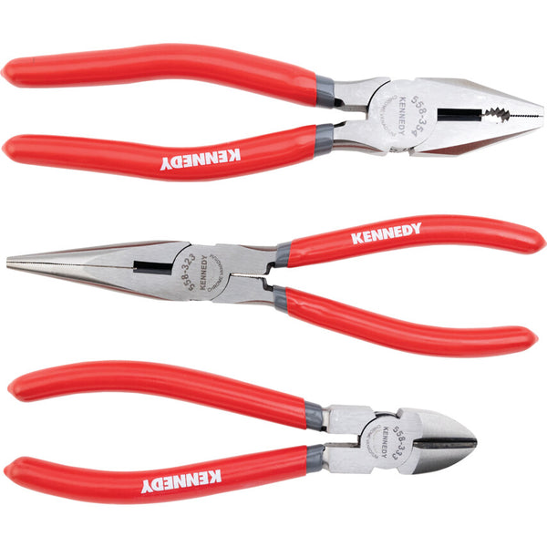 Kennedy 205mm CV PLIER & DIAGONALCUTTER SET 3-PCE