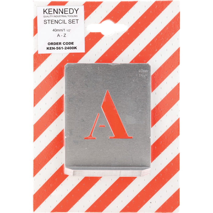Kennedy 40mm (SET OF 26) STEEL STENCILLETTERS