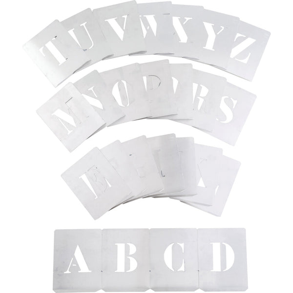 Kennedy 80mm (SET OF 26) STEEL STENCILLETTERS