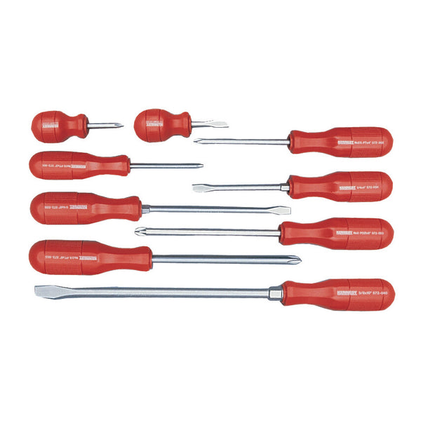 Kennedy 8-Piece Screwdriver Set - Hi-Grip, Engineers Tool Kit, Red Handle
