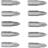 KENNEDY Phillips Head Screwdriver Bits - No. 2, 1/4 inch Hex - KEN573102 - Pack of 10