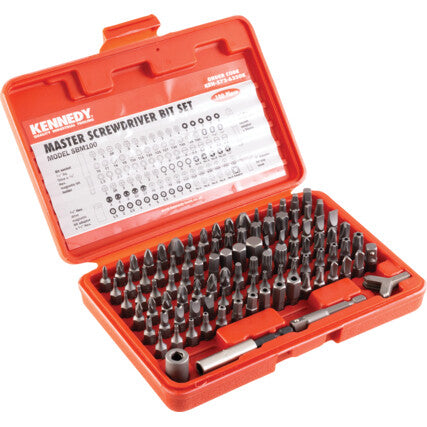 Kennedy MASTER SCREWDRIVER BIT SET1/4"x25mm (100-PC)