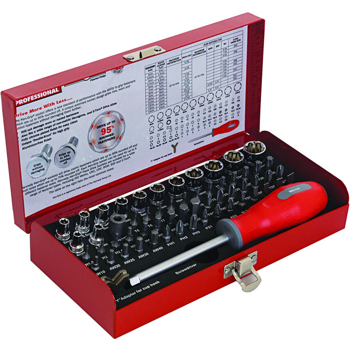 Kennedy Kengrip 60-Piece Mechanics Bit Set: Professional Tool Kit for Rounded Fasteners