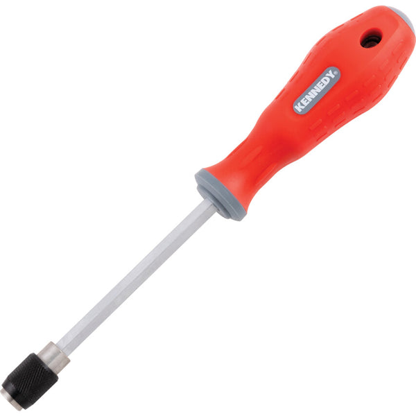 Kennedy SCREWDRIVER HANDLE WITH 1/4" HEX Q/REL. BIT HOLDER