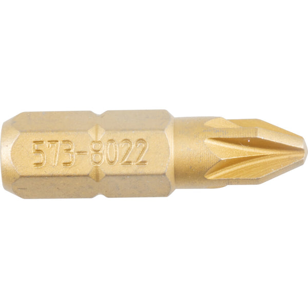 KENNEDY No.2 Phillips Head Screwdriver Bit - Titanium Coated 1/4" Hex Drive