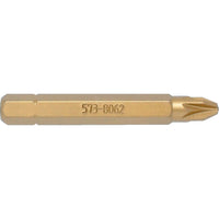 Kennedy #1 Phillips Screwdriver Bit - Tin Coated 1/4 inch Hex Shank - KEN5738060K