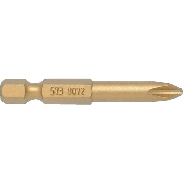KENNEDY #2 Phillips Screwdriver Bit - Gold Cr/Pt Tin Coated 1/4" Drive (KEN5738072K) - Power Tool Accessory