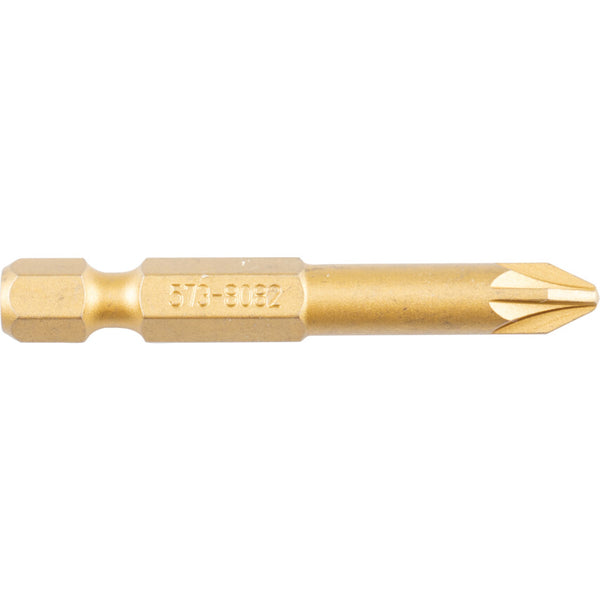 KENNEDY No.2 P/DRIV Tin Coated Screwdriver Bit 1/4" - KEN5738082K. High-Quality Driver Bit for Various Applications